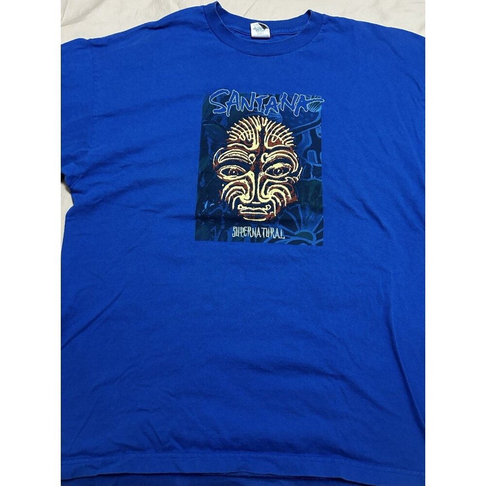 1999 Carlos Santana Supernatural Concert Rock Tour Album Bank 90s Shirt Size XXL